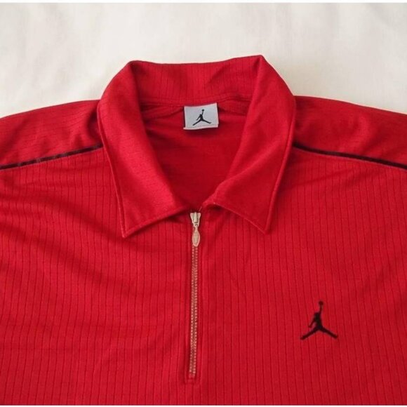 Nike Air Jordan® Textured Zippered Polo Top Size XLarge - Picture 7 of 12